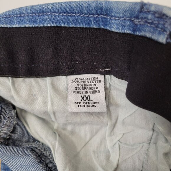 Czelrine Womens Blue Stretch Denim Pencil Skirt XXL With Button & Zip Closure - Picture 5 of 7